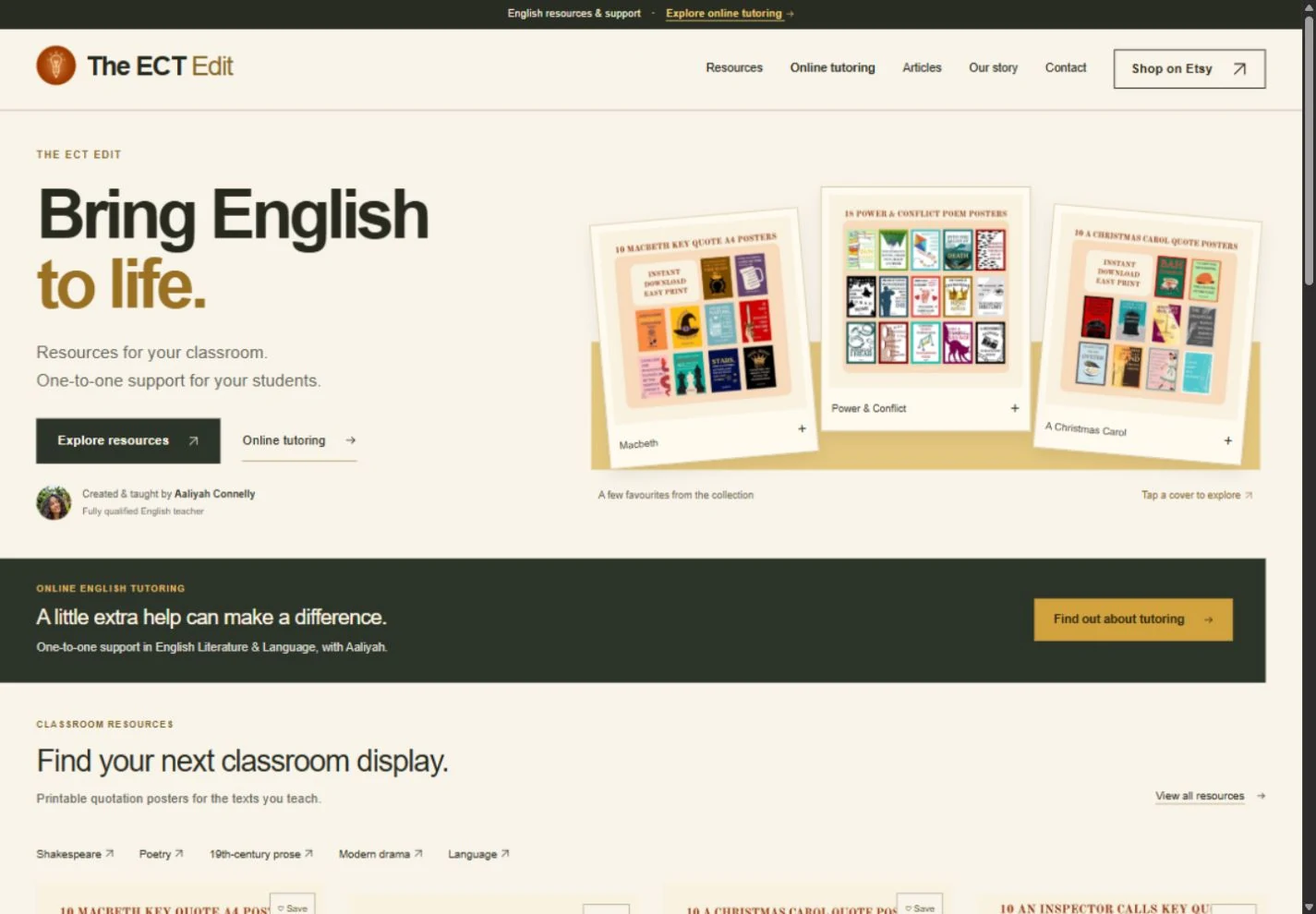 The ECT Edit actual desktop website